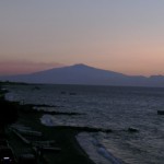 Pellaro - tramonto al mare con l'Etna sullo sfondo